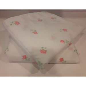 Vintage Thomaston Full Sheet Set Roses Cottage Grandma's House Comfort